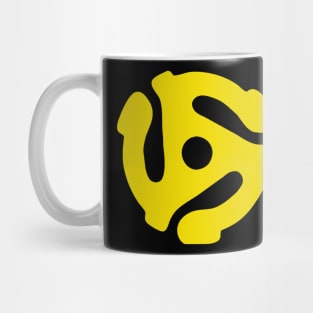 Music Geek yellow 45 rpm record adaptor, music geek stuff Mug